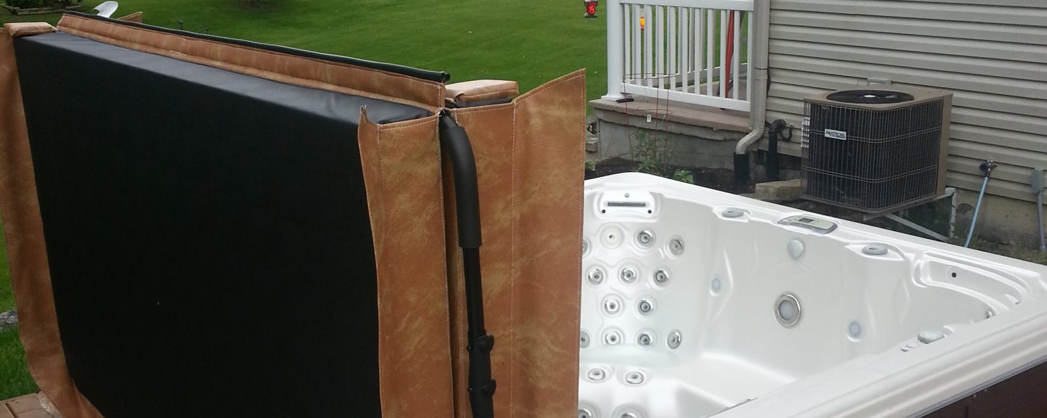 new hot tub cover with cover buddy